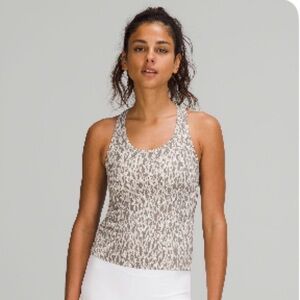 Lululemon Cool Racerback Short Tank Top *Nulu Leopard Camo White Opal Multi